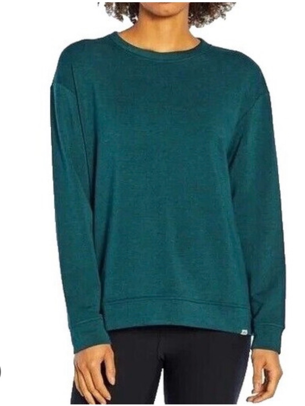 Orvis Classic Collection Modal Crewneck Sweater Women’s Lg Teal Blue Green